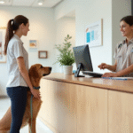 Recepcionista fidelizando cliente