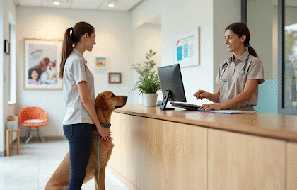 Recepcionista fidelizando cliente