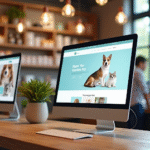 Computador com marketing para pet shop