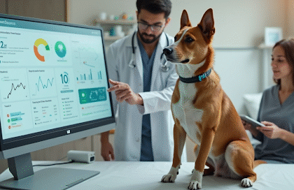 Veterinário fazendo consulta preventiva