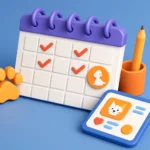 Calendário de posts para pet shop que vende