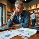 Homem fazendo conta do dinheiro em caixa