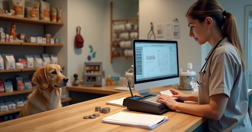 Mulher realizando fechamento de caixa