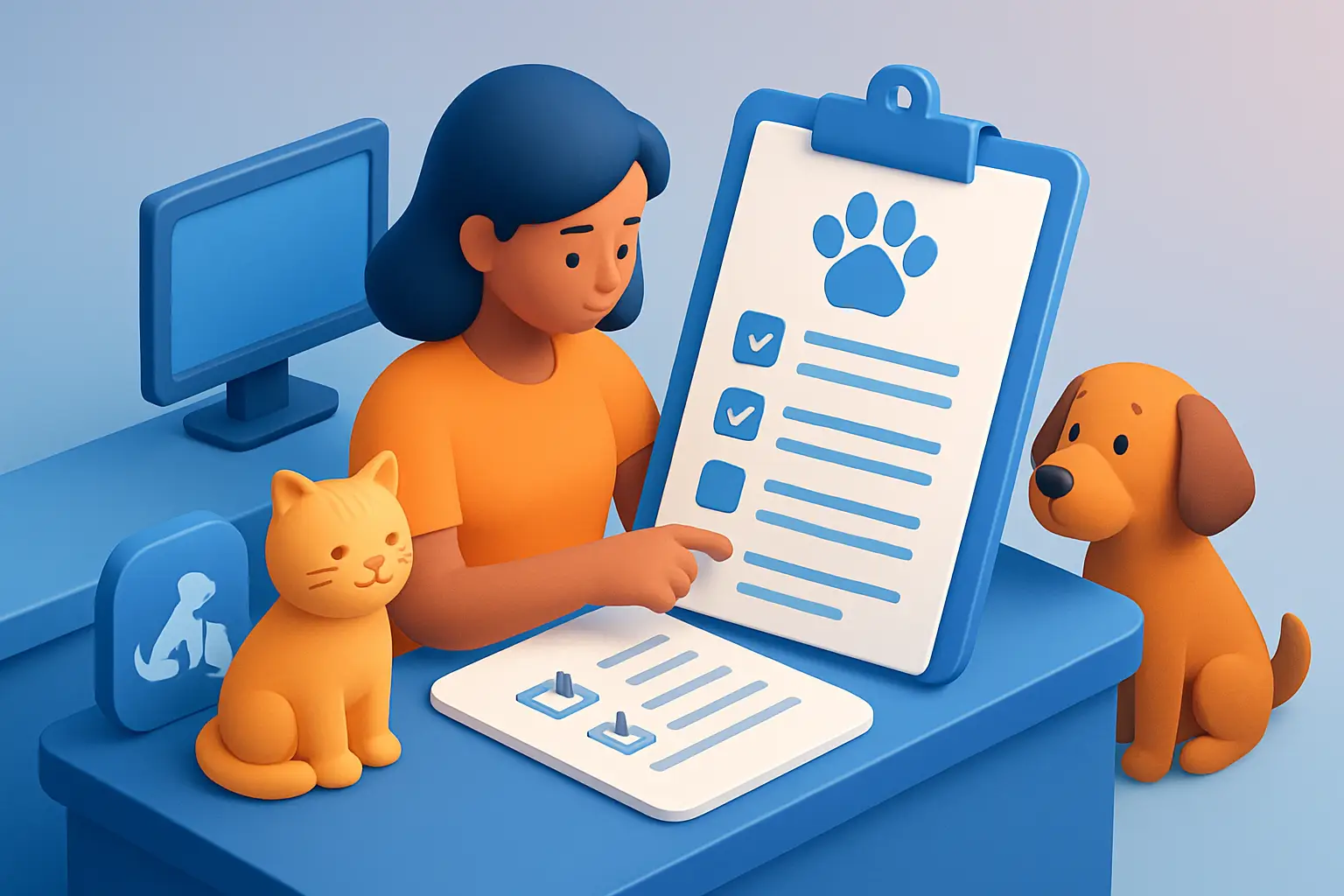 Ficha de atendimento no pet shop sem confusão