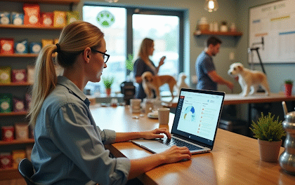 Atendente em pet shop pequeno