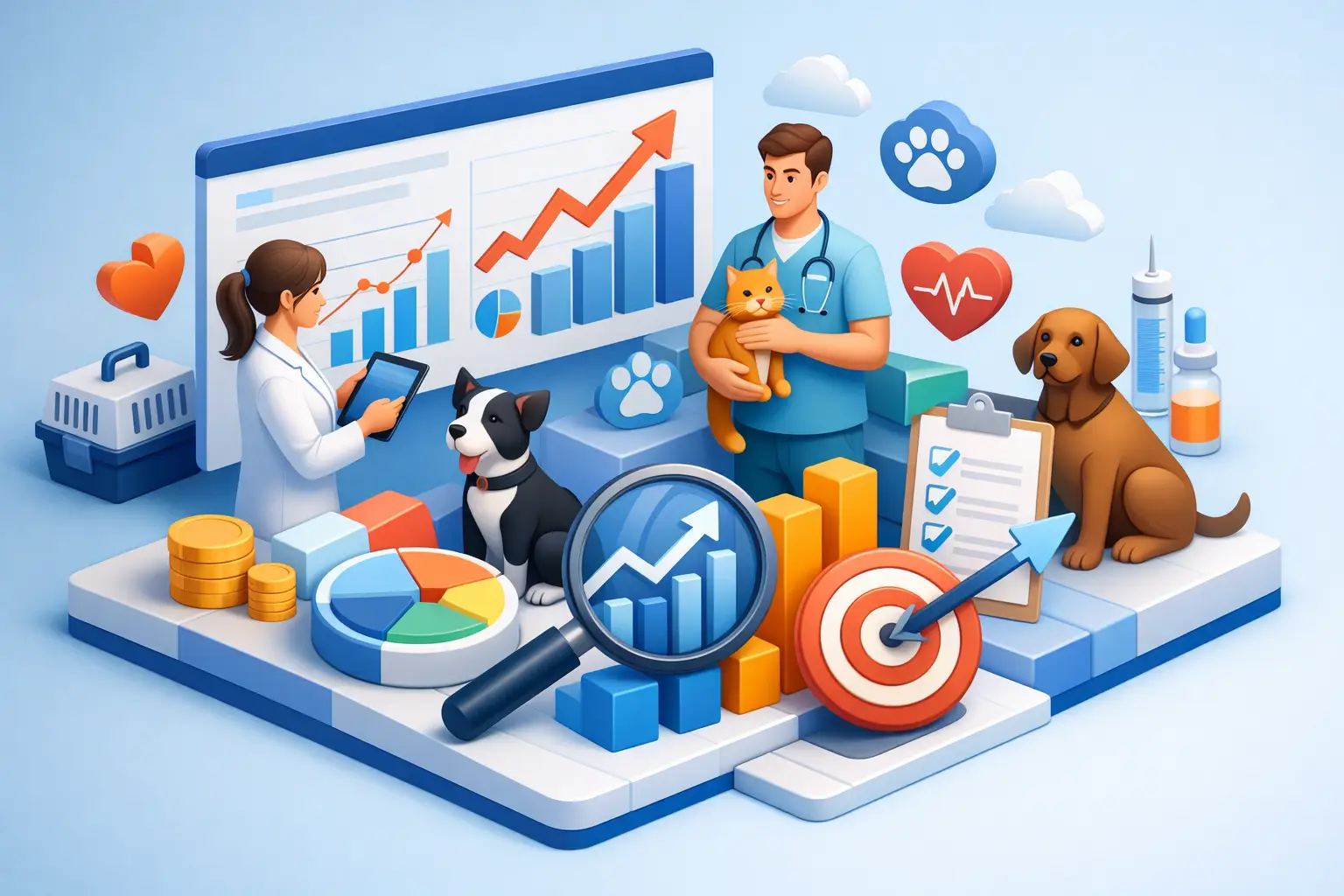 11 melhores KPIs para clínica veterinária