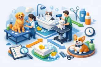 Guia de processos para banho e tosa eficaz