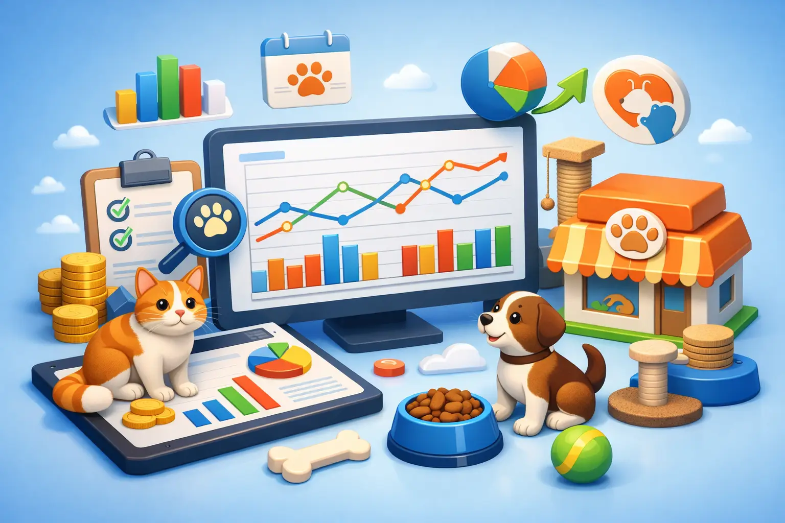 Melhores métricas para pet shop por semana