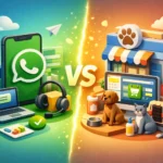 WhatsApp Business vs sistema pet shop